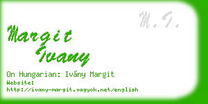 margit ivany business card